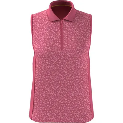 Women's Printed Sleeveless Polo