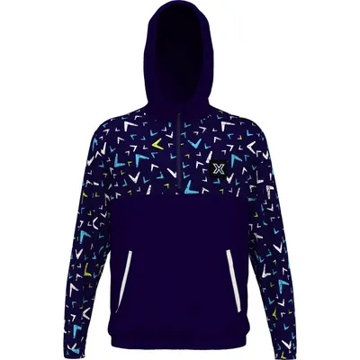 Men's Multi-Coloured Print Wind 1/4 Zip Pullover