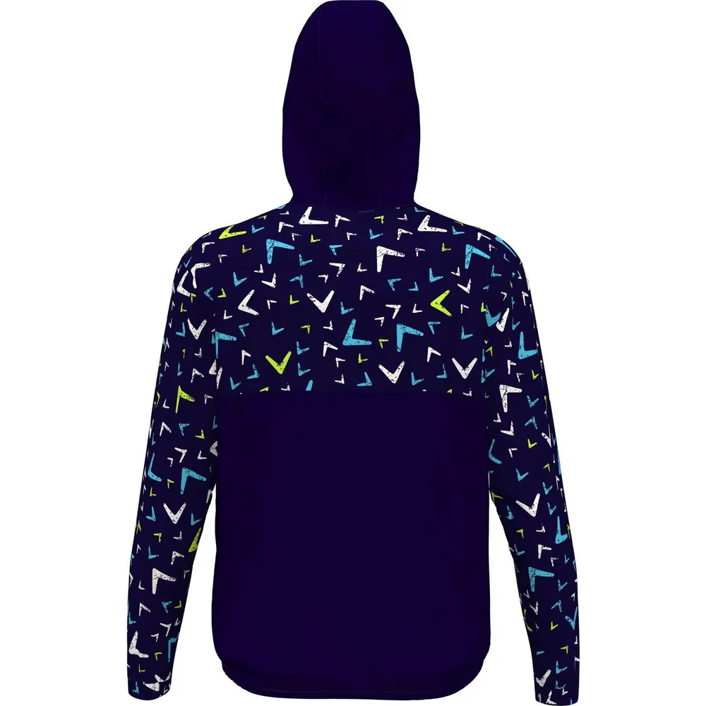 Men's Multi-Coloured Print Wind 1/4 Zip Pullover