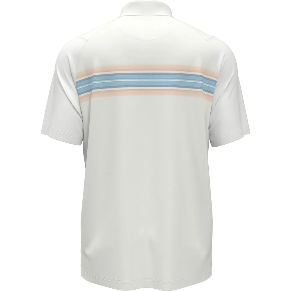 Men's Yarn Dye Oxford Stripe Short Sleeve Polo