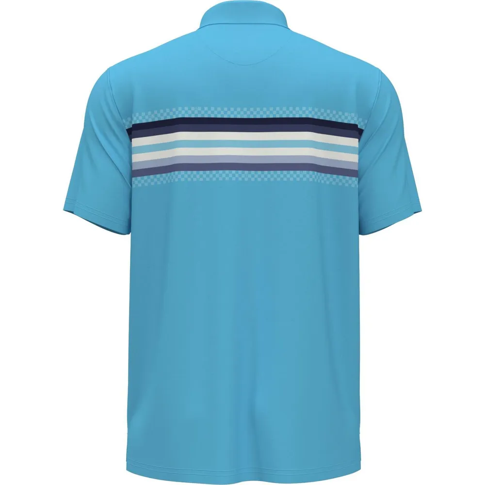 Men's Coastal Ombre Stripe Short Sleeve Polo