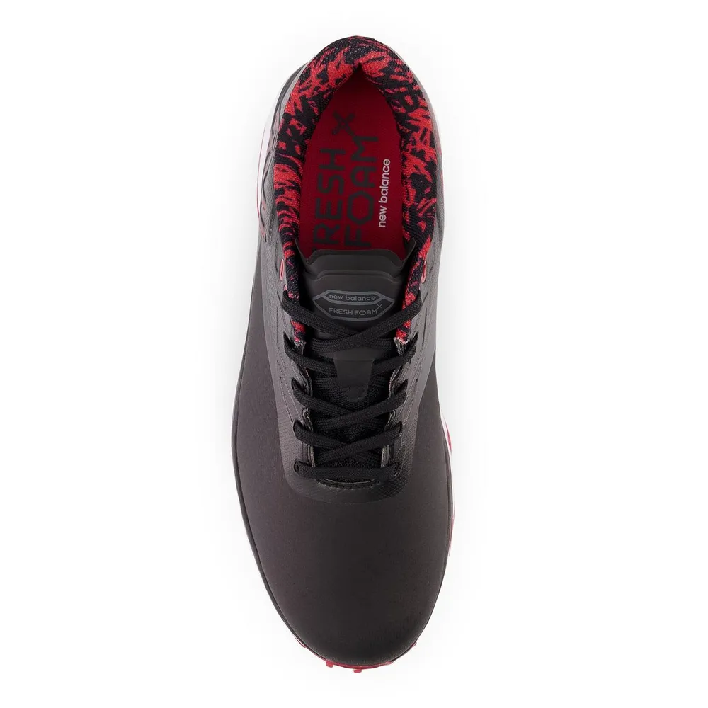 Men's Fresh Foam X Defender Spiked Golf Shoe - Black/Red