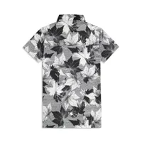 Women's Maple Leaf Printed Short Sleeve Polo