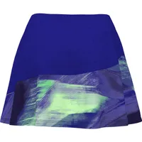 Women's Brushed Abstract Print Skort