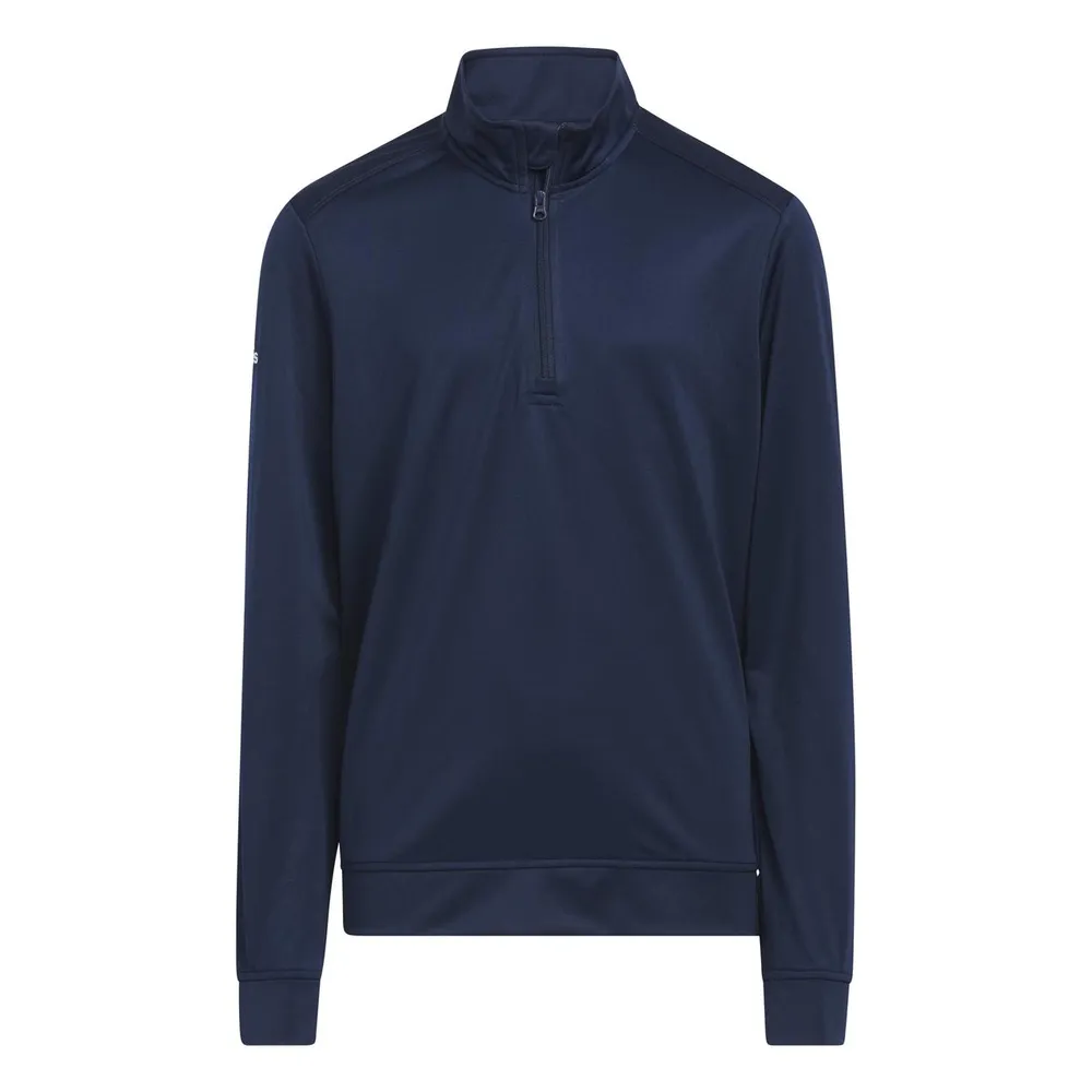 Boys 1/4 Zip Solid Layer Long Sleeve Top