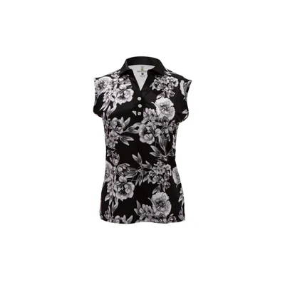 Women's Shadow Flower Sleeveless Polo