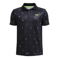 Boy's Performance Printed Short Sleeve Polo