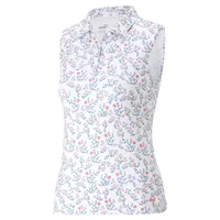 Girl's MATTR Micro Floral Sleeveless Polo