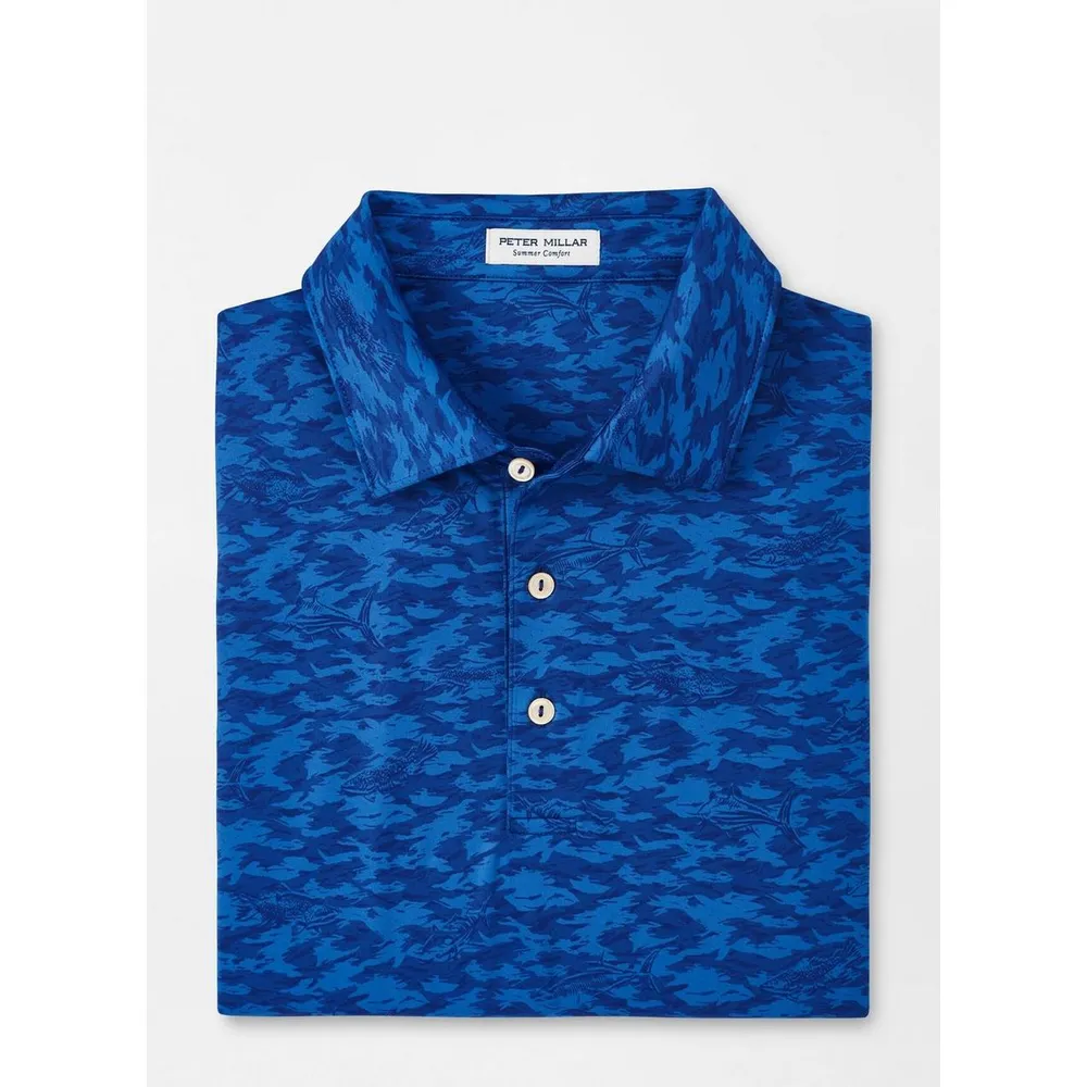 Men's Fish Camo Short Sleeve Polo