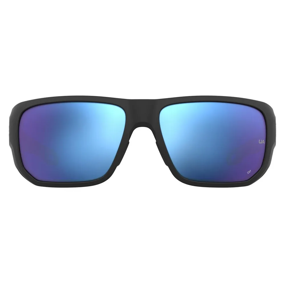 Attack 2 Matte Black-USA/ML Blue Mirror ANSI Sunglasses