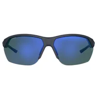 Compete Shiny Metallic Grey/TUNED Blue-Green Golf Sunglasses