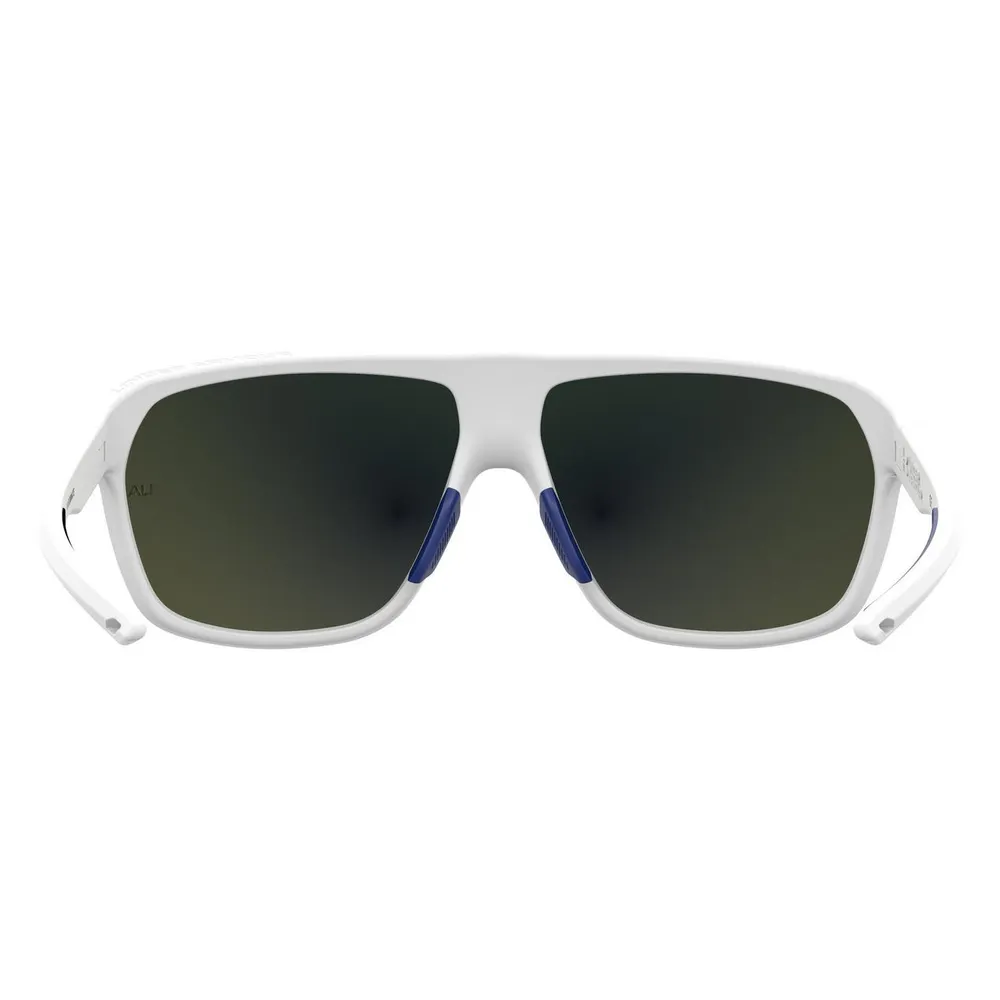 Dominate Matte White/Blue ML Mirror Sunglasses