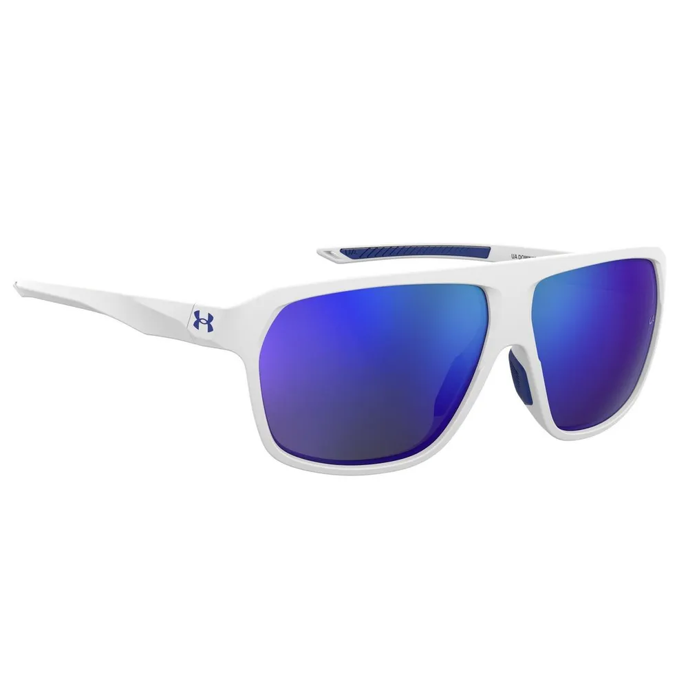 Dominate Matte White/Blue ML Mirror Sunglasses