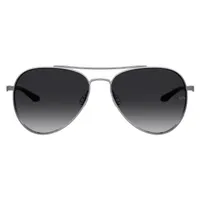 Unisex Instinct Shiny Dark Ruthenium/Grey Polarized Sunglasses