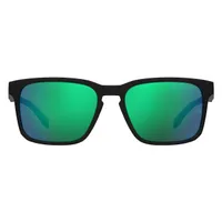 Unisex Assist 2 Shiny Black/Emerald Mirror Sunglasses