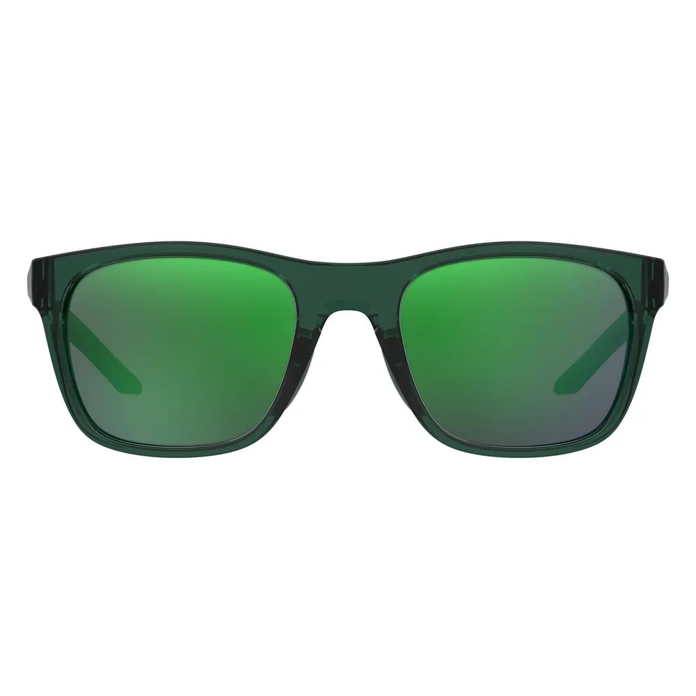 Unisex Raid Transparent Green/Grey/Green Mirror Sunglasses