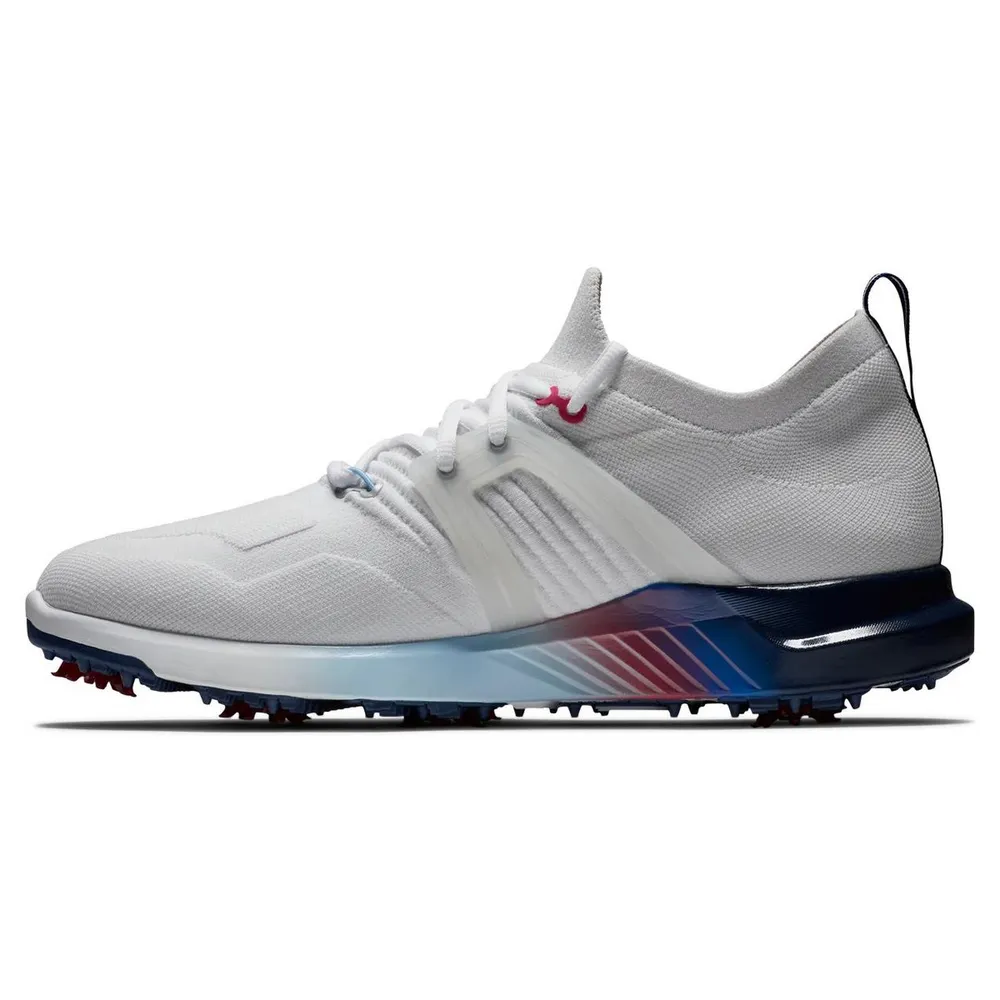 Men's HyperFlex Spiked Golf Shoe - White/Blue/Purple