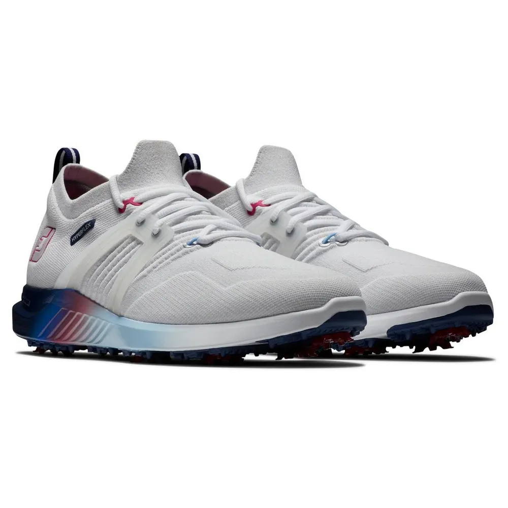 Men's HyperFlex Spiked Golf Shoe - White/Blue/Purple