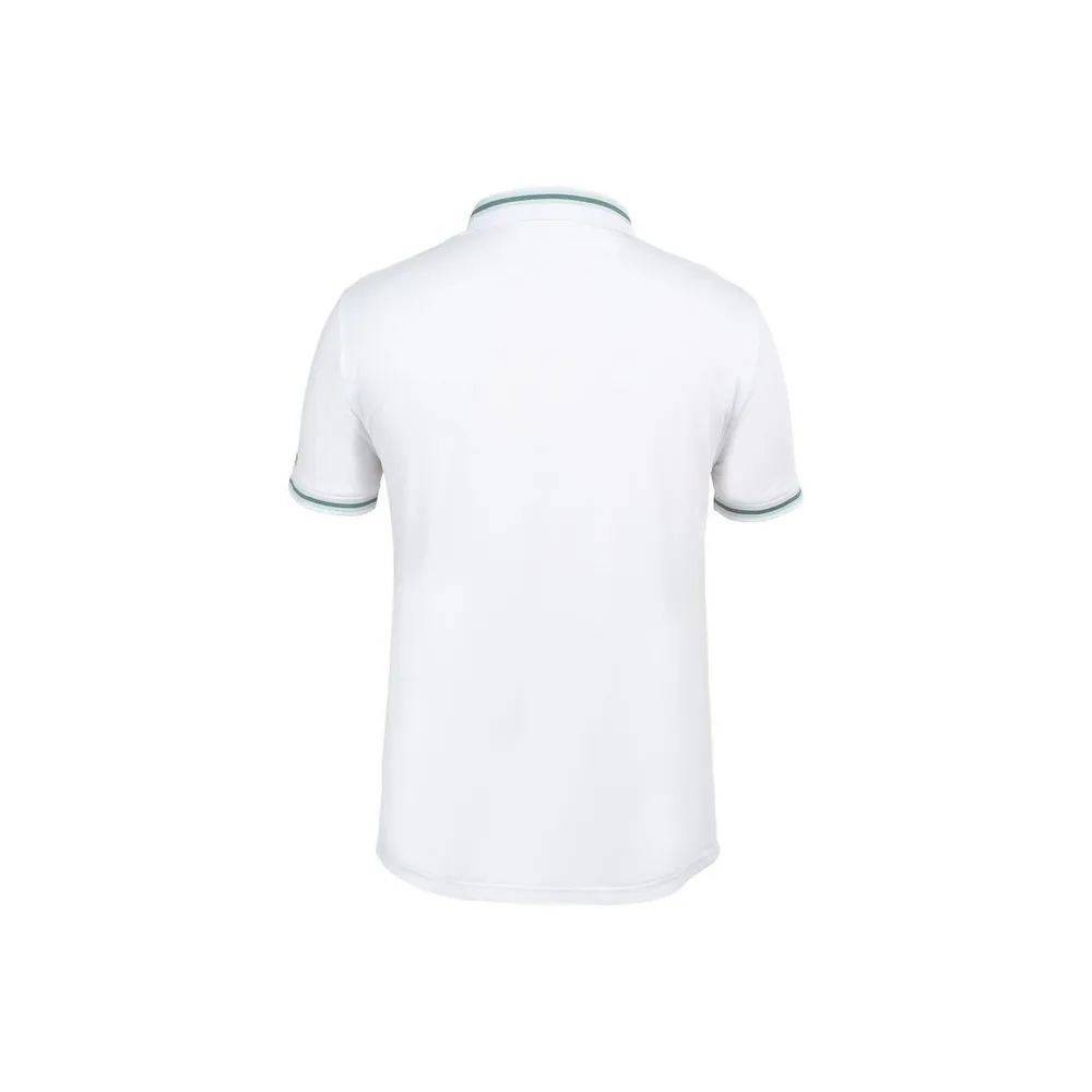 Men's Solid Striped Collar Short Sleeve Polo