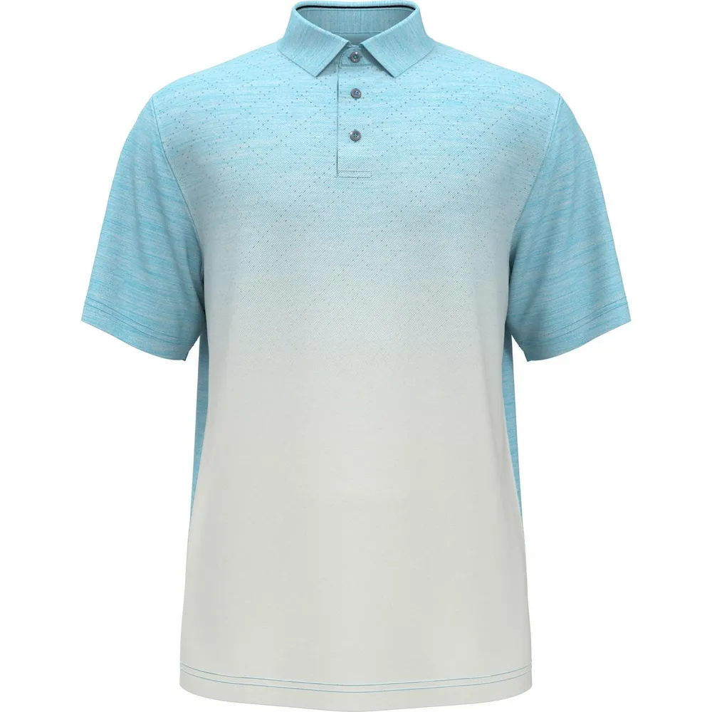 Men's Ombre Print Short Sleeve Polo