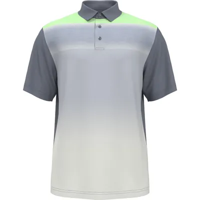 Men's Blocked Print Short Sleeve Polo