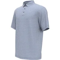 Men's Airflux Cut Out Geo Print Short Sleeve Polo