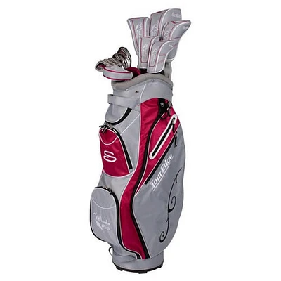 Moda Silk 12 Piece Package Set - Silver/Ruby