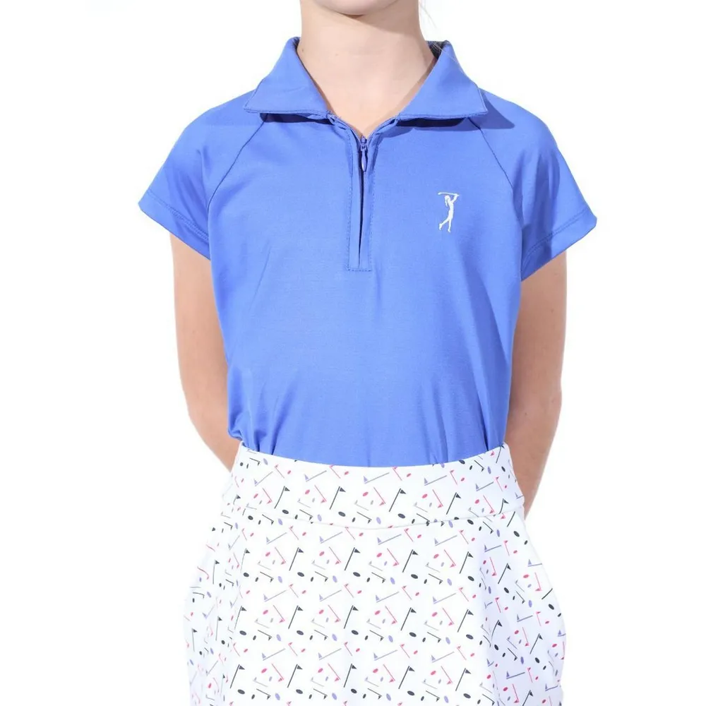 Girl's Solid Short Sleeve Polo