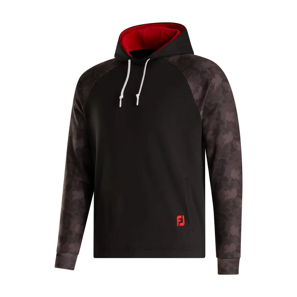 Men's Lightweight Tonal Leaf Print Hoodie