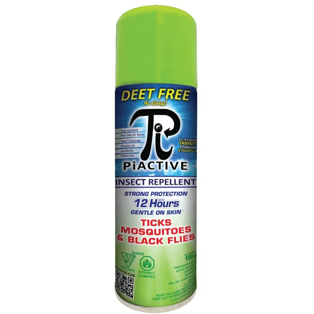 PiActive Aerosol Bug Repellant - 150g Bottle