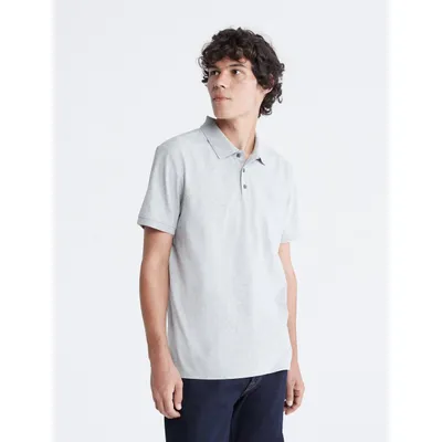 Men's Smooth Cotton Solid Short Sleeve Polo