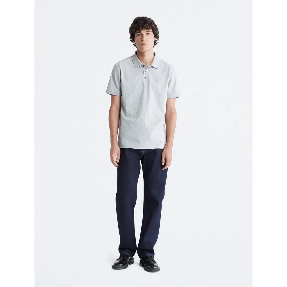 Men's Smooth Cotton Solid Short Sleeve Polo