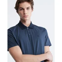 Men's Smooth Cotton Mini Geo Short Sleeve Polo