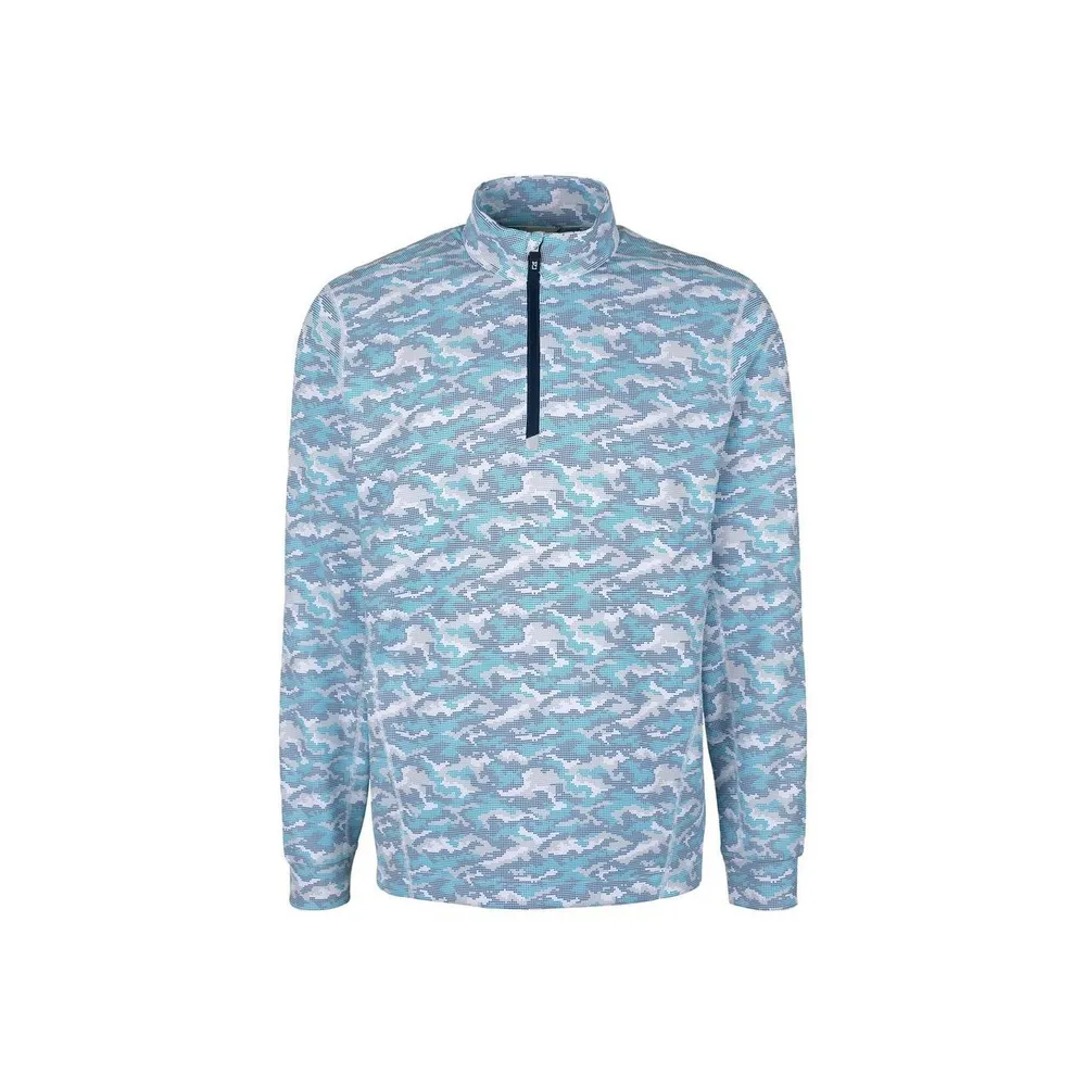 Men's Traverse Camo Print Stretch 1/4 Zip Pullover