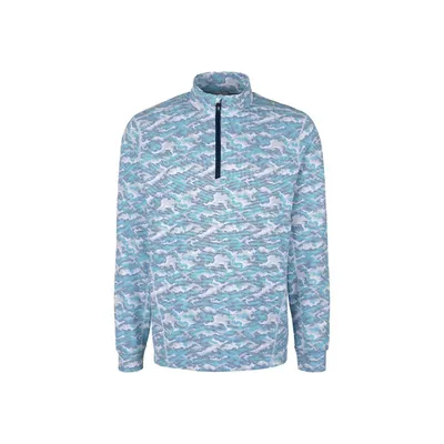 Men's Traverse Camo Print Stretch 1/4 Zip Pullover