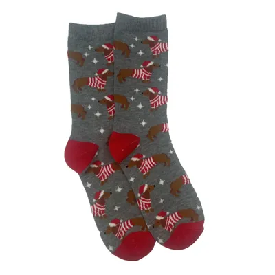 Women's Festive Dachshund Crew Socks