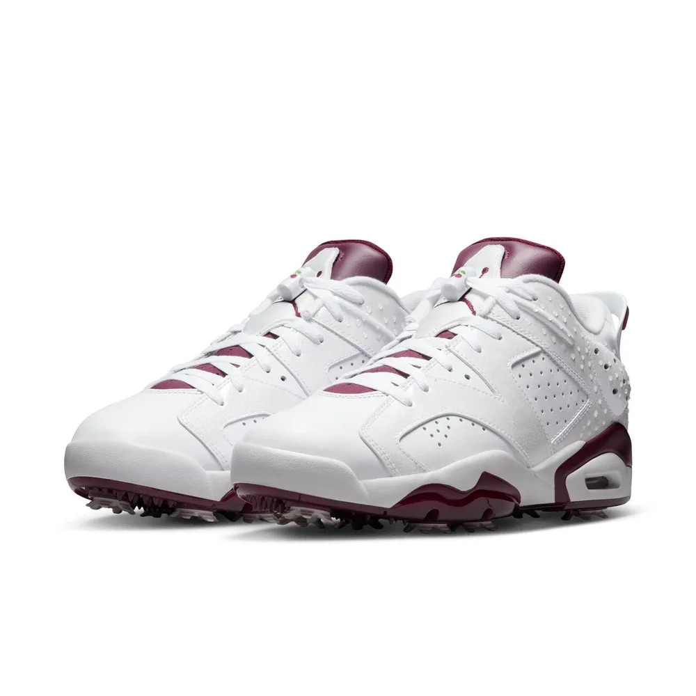 Jordan Retro 6 G NRG Spiked Golf Shoe-White/Dark Red