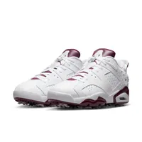 Jordan Retro 6 G NRG Spiked Golf Shoe-White/Dark Red