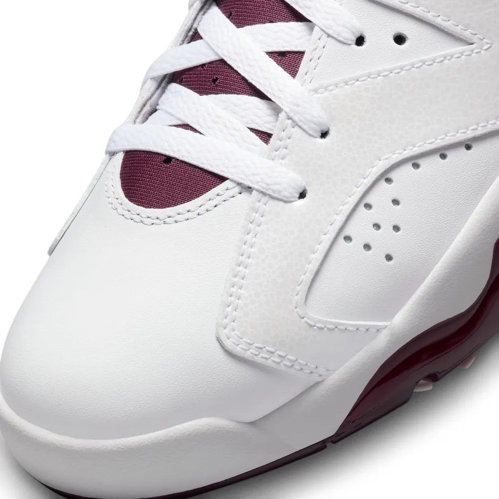 Jordan Retro 6 G NRG Spiked Golf Shoe-White/Dark Red