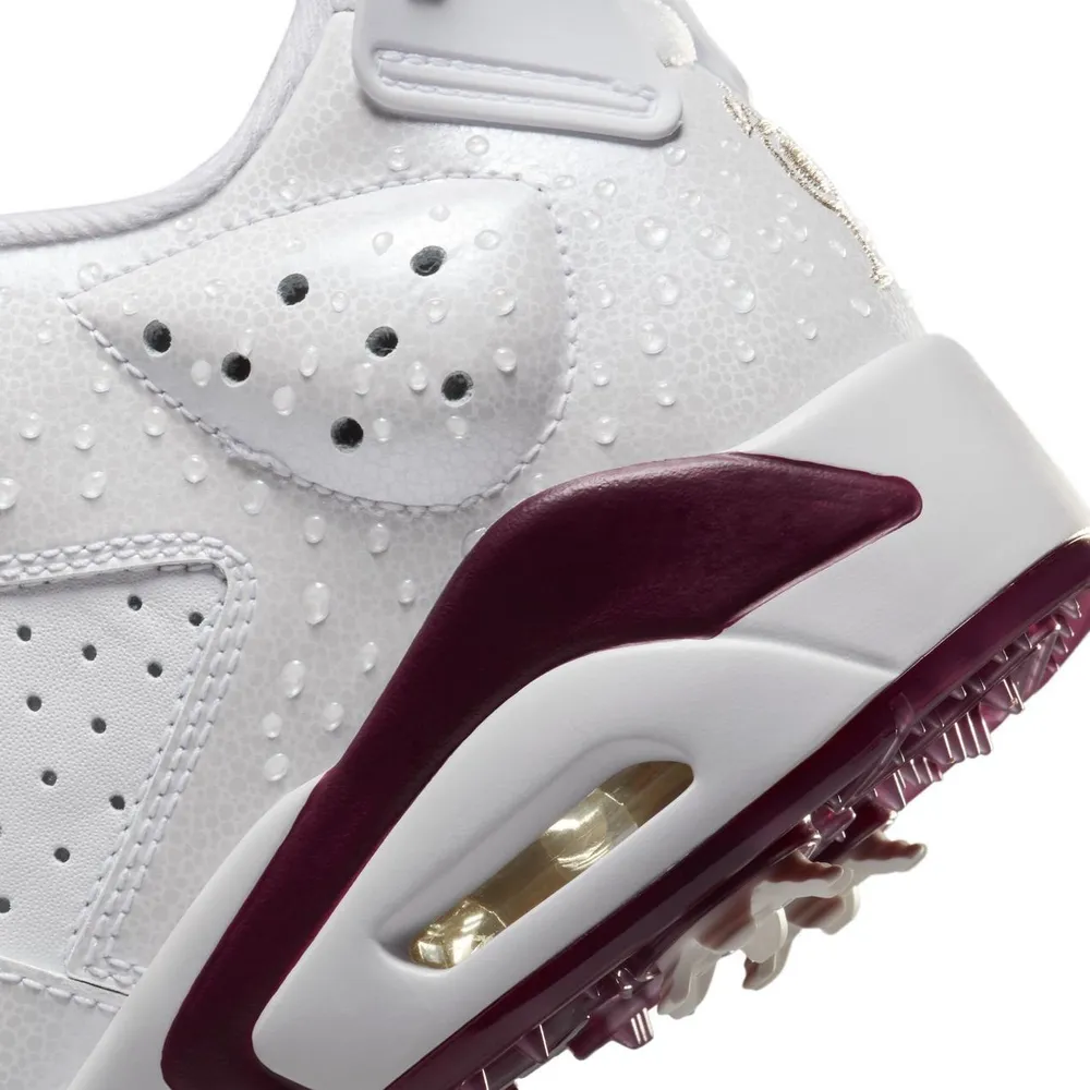 Jordan Retro 6 G NRG Spiked Golf Shoe-White/Dark Red