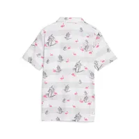 Men's Palm Tree Crew Print Short Sleeve Polo