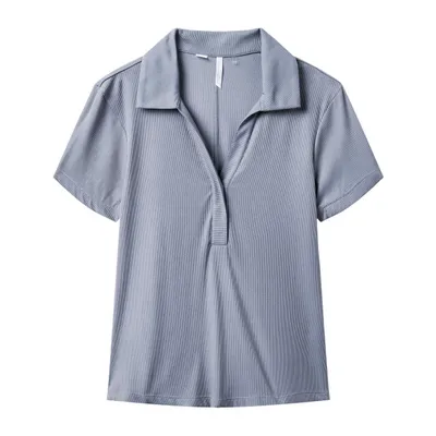 Women's Barcelona Ribbed Short Sleeve Polo