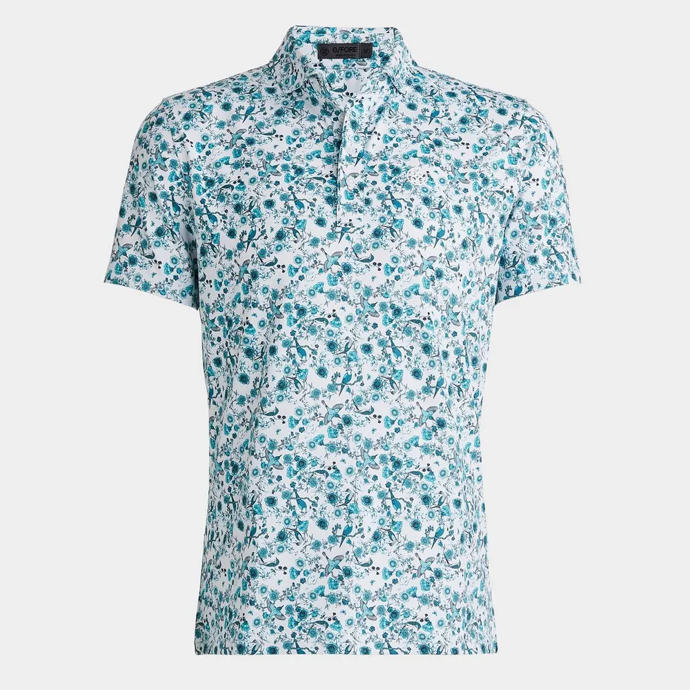 Men's Tech Jersey All Over Print Short Sleeve Polo