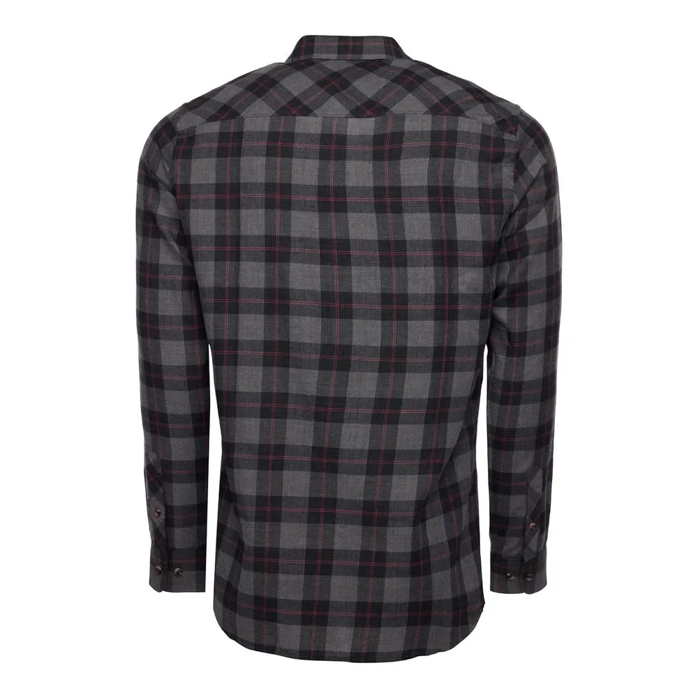 Men's Cloud Flannel Plaid Long Sleeve Shirt