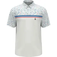 Men's Broken Tees Block Print Short Sleeve Polo