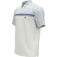 Men's Broken Tees Block Print Short Sleeve Polo