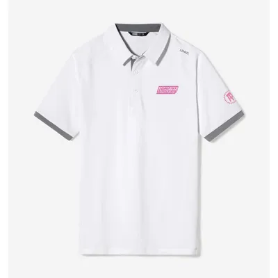 Men's Pink Whitney Script Tradition Short Sleeve Polo