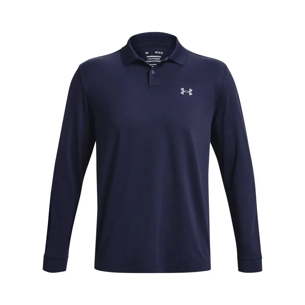 Men's Performance Solid Long Sleeve Polo