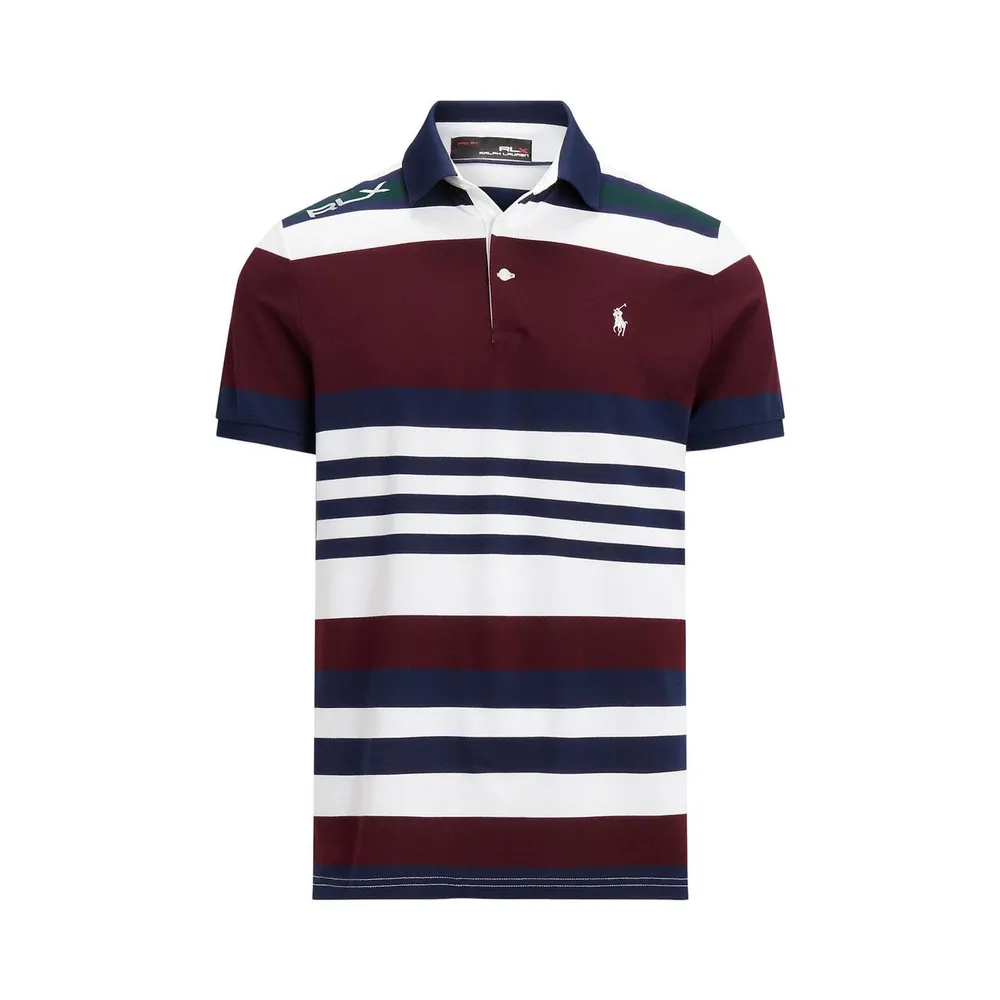 Men's Airflow Stripe Short Sleeve Polo