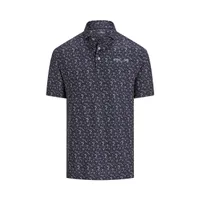 Men's Airflow Printed Floral Short Sleeve Polo